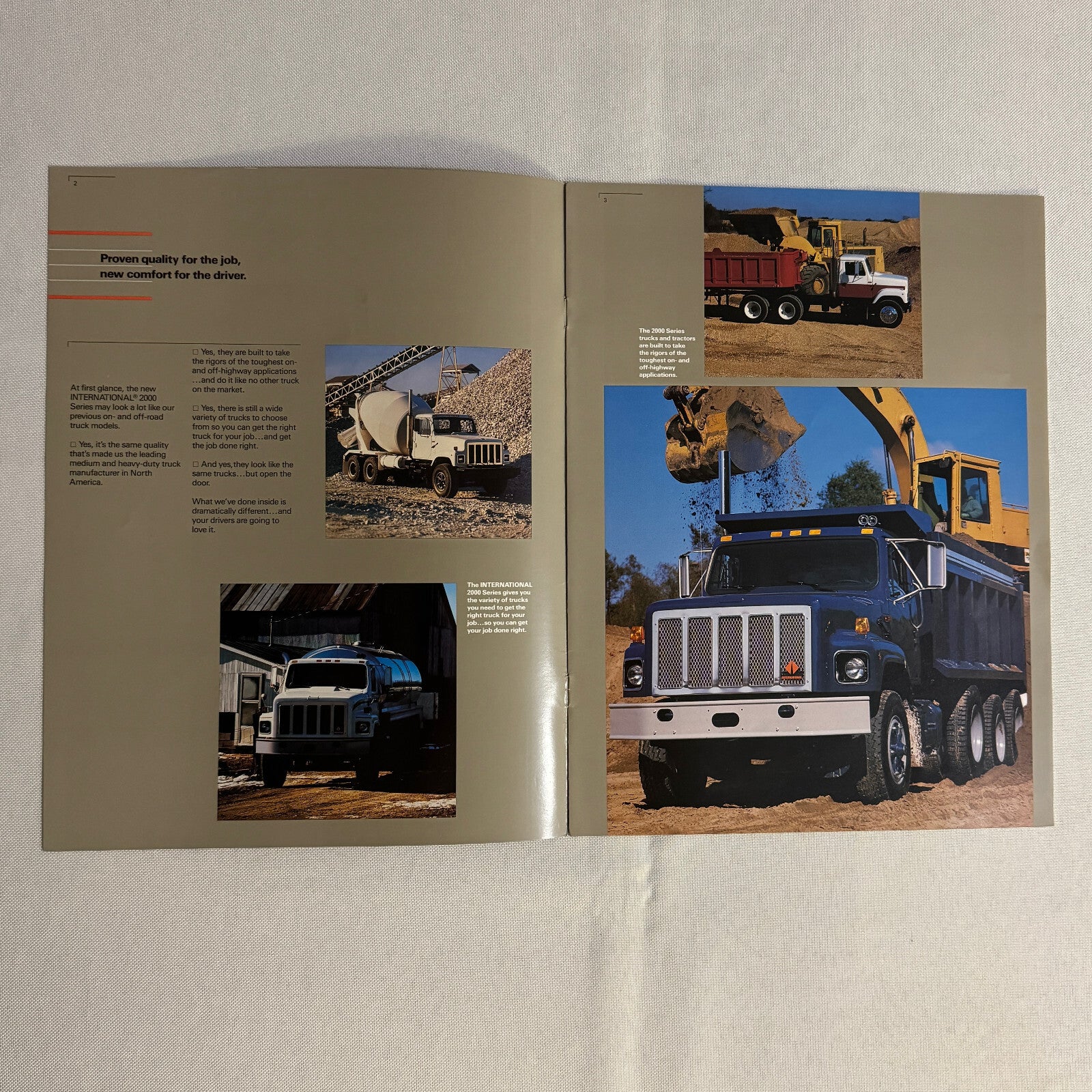 International Truck 2000 Series Sales Brochure Catalog Advertising