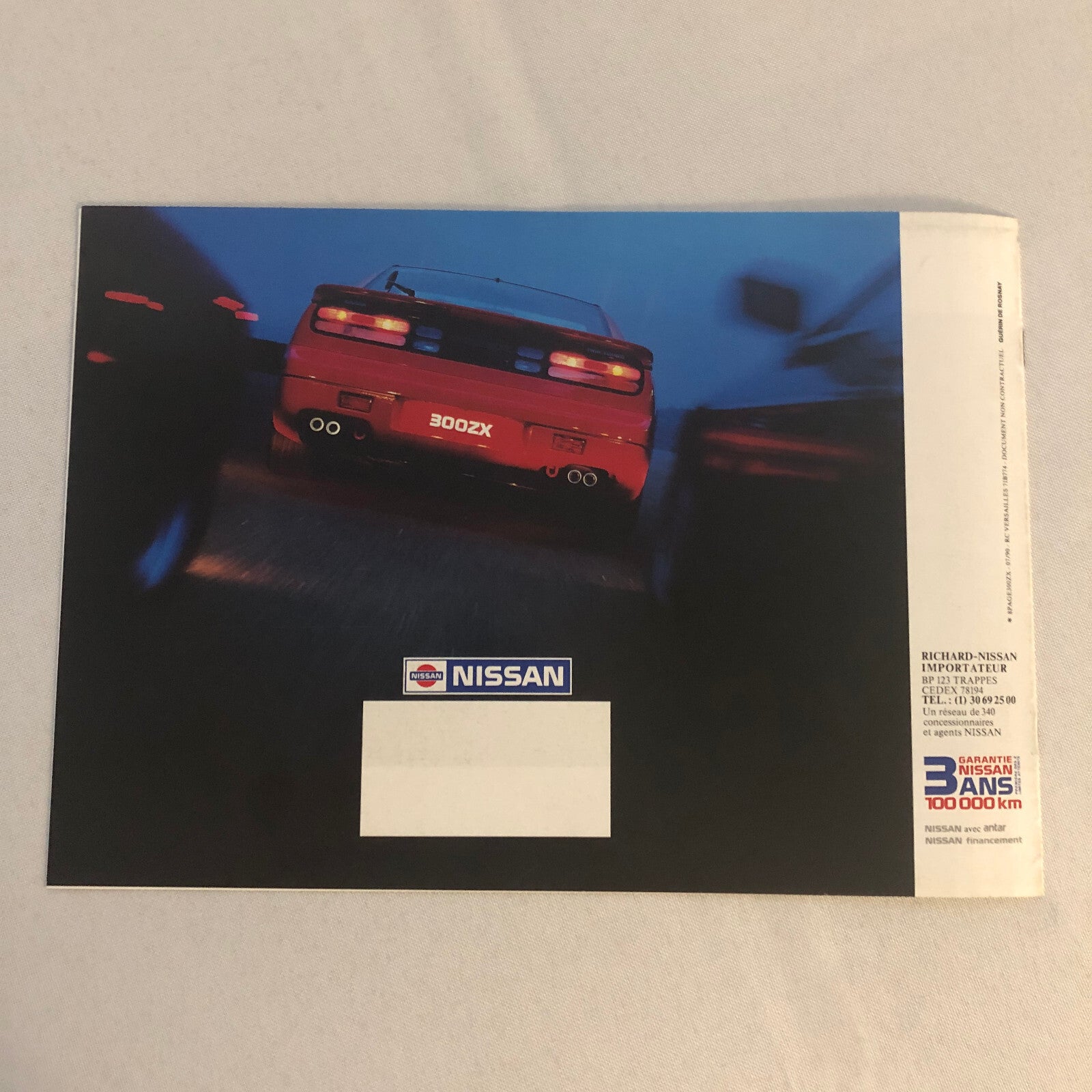 Vintage Nissan 300ZX Car Sales Brochure Catalog 300 ZX FRENCH Text European