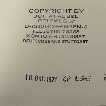 Vintage Racing Photo Juan Manuel Fangio Rome Grand Prix F2 Race Italy Motorsport