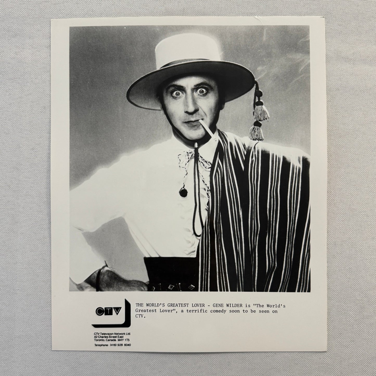 Gene Wilder The World's Greatest Lover Movie Film Press Photo Photograph CTV TV