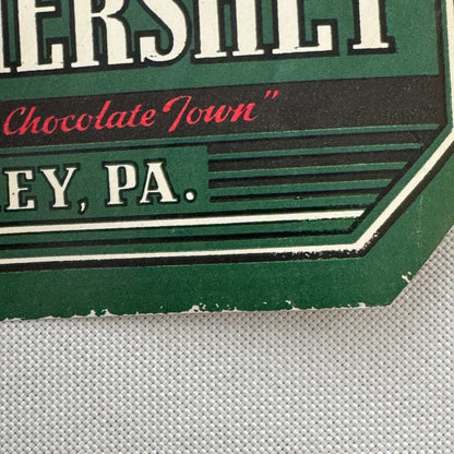 Vintage Hotel Travel Luggage Label Hotel Hershey PA Pennsylvania Chocolate