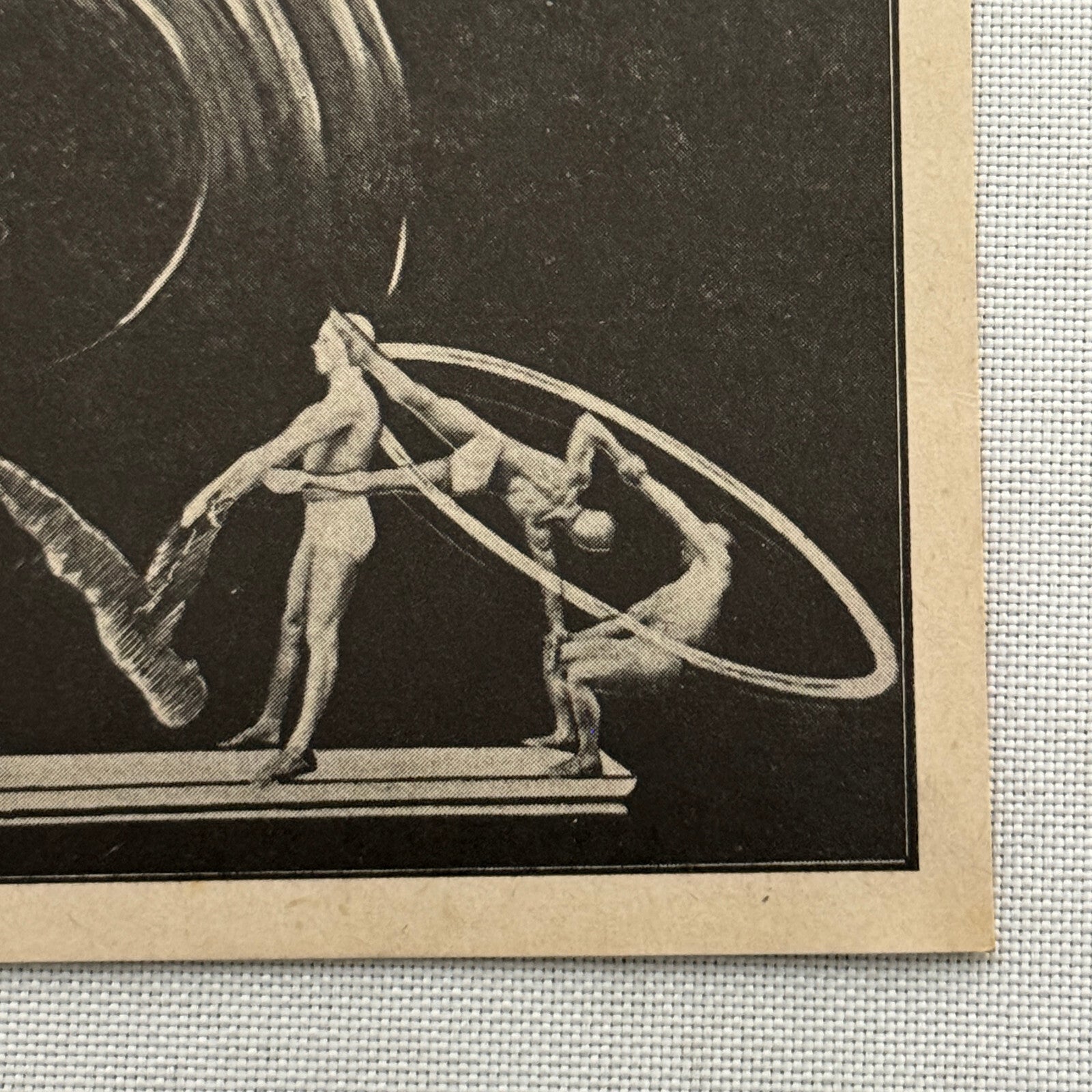 Vintage Circus Acrobat Balancing Act Acrobat Advertising Card Image Stanley Four