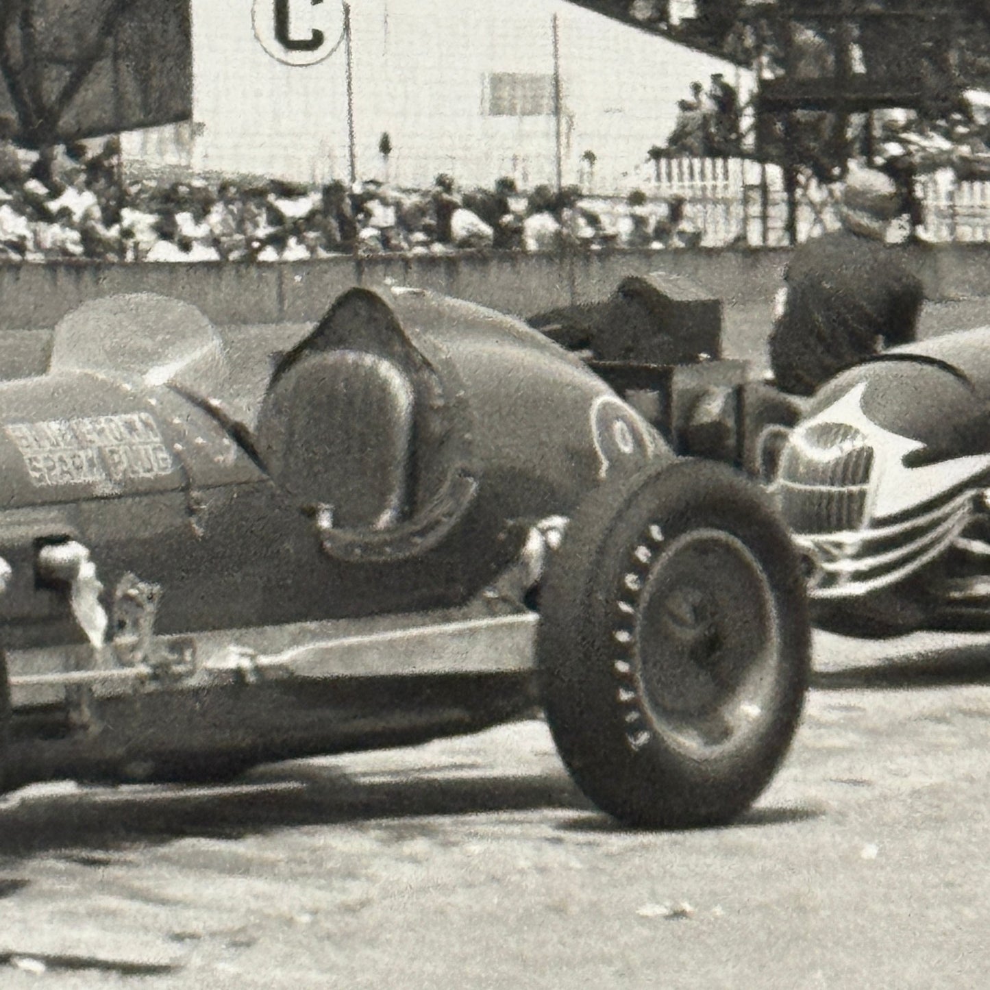 Vintage Racing Photo Photograph Unidentified Car MODERN PRINT