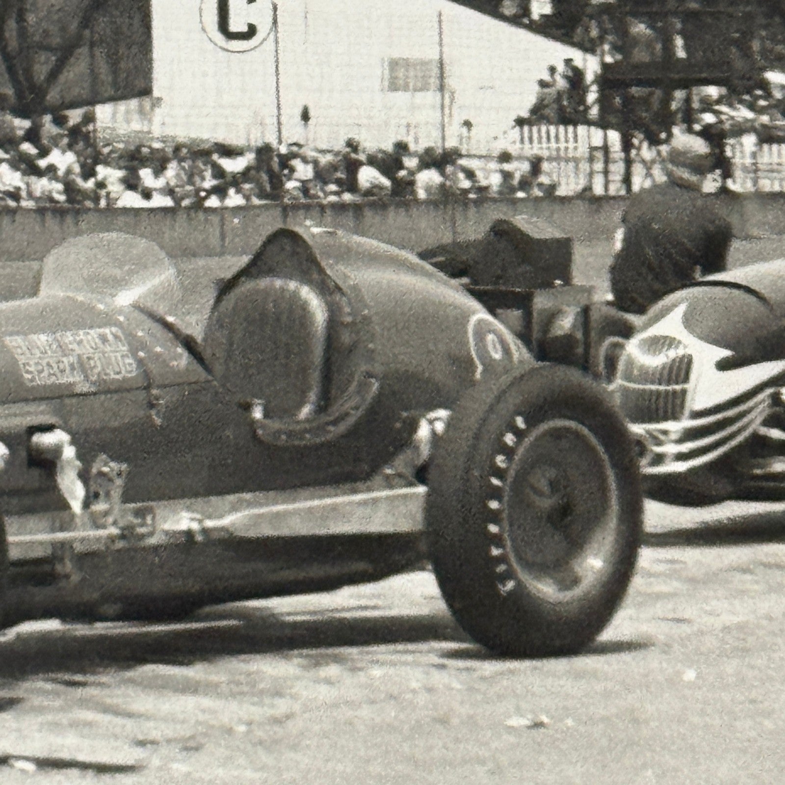Vintage Racing Photo Photograph Unidentified Car MODERN PRINT