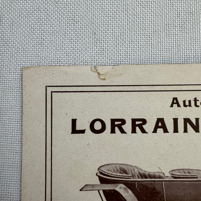 Automobiles Lorraine Dietrich Advertisement Ad Vintage Car Automobile Torpedo