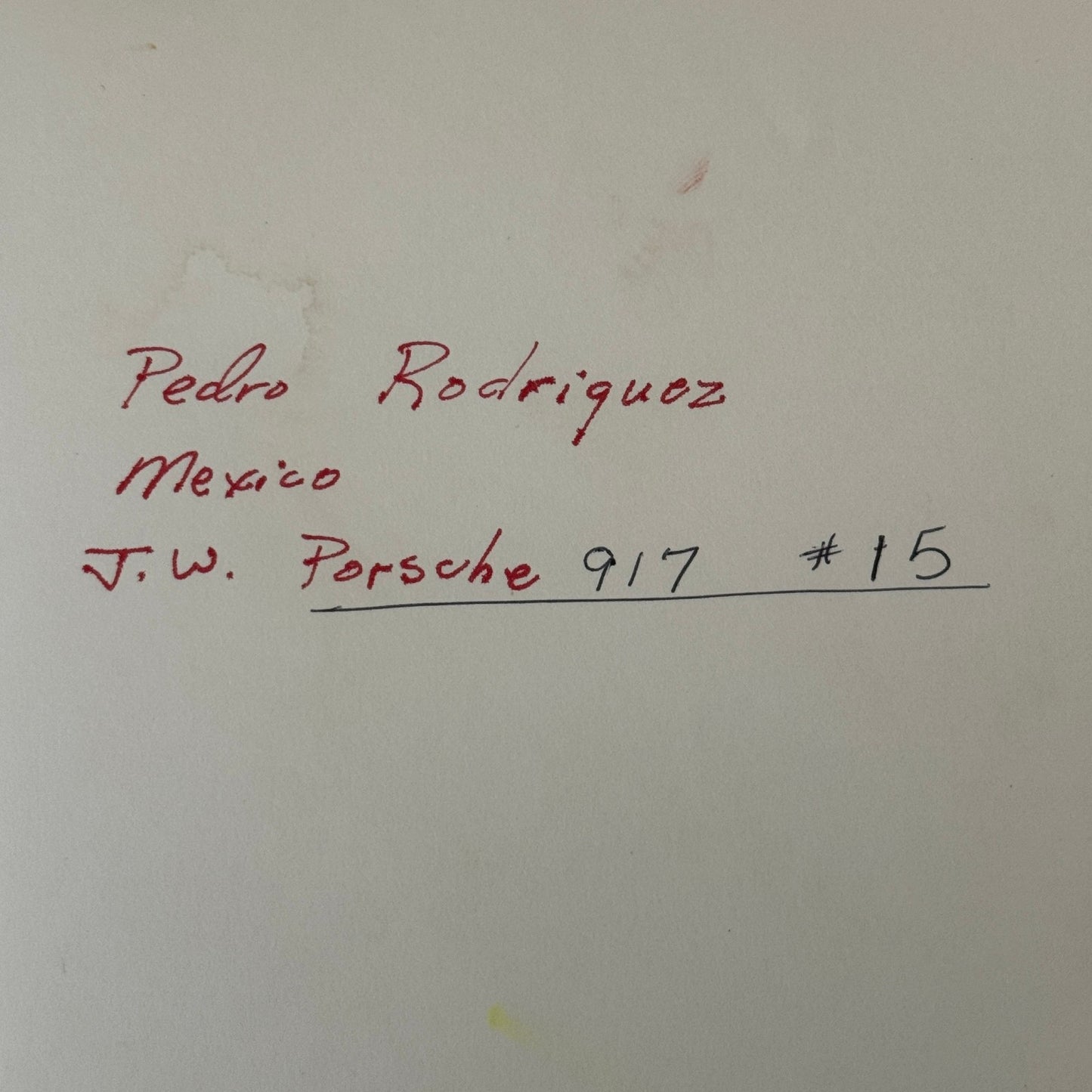 Vintage Racing Photo Driver Pedro Rodriguez Porsche 917 Photograph