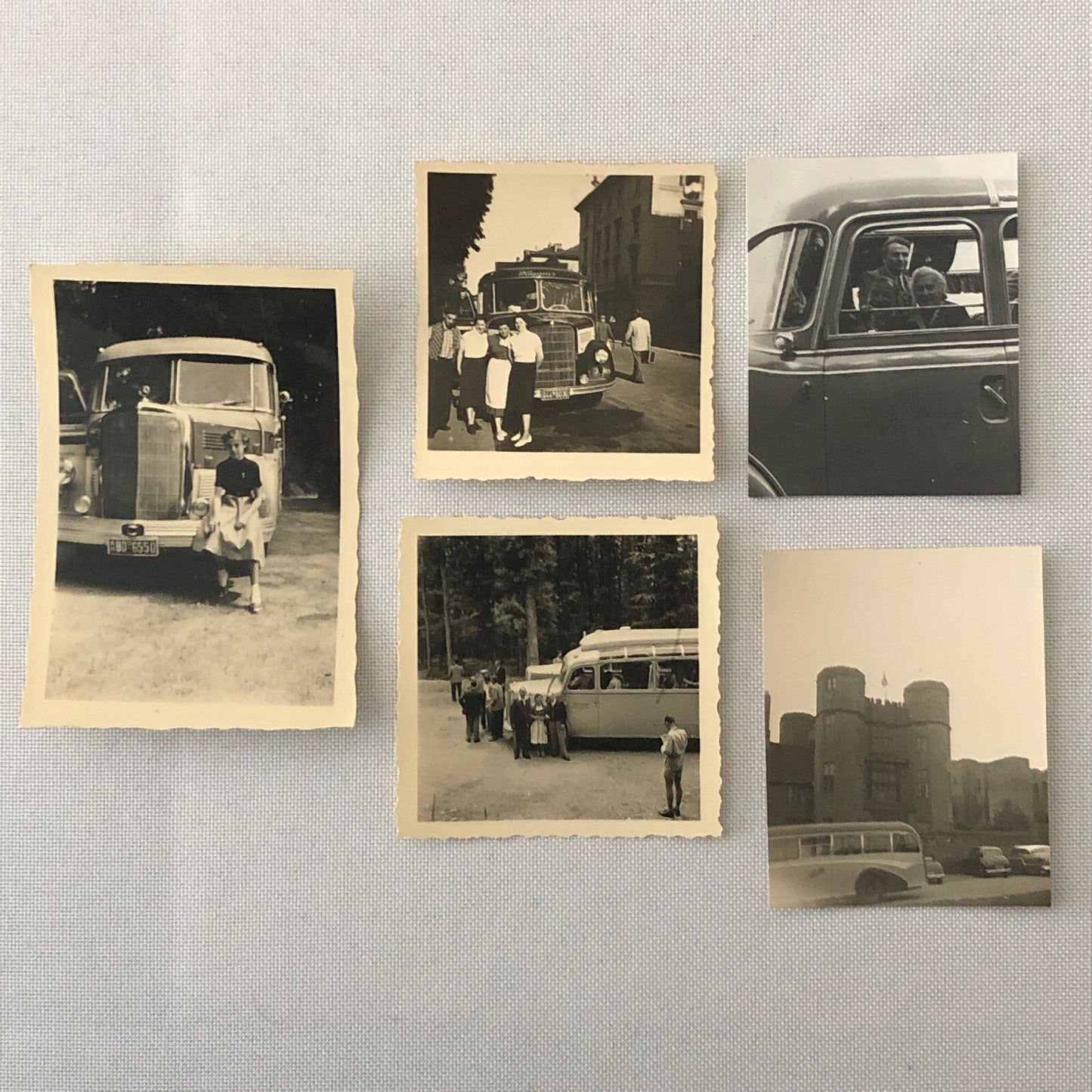 Vintage Bus Photo Photograph Print Lot of 23 People with Buses Germany