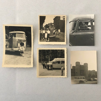 Vintage Bus Photo Photograph Print Lot of 23 People with Buses Germany