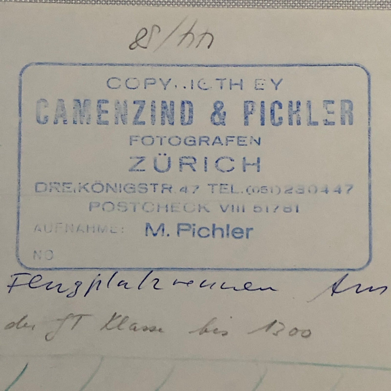 Vintage Racing Photo Photograph Alfa Romeo Fiat Abarth + Zurich M. Pichler 