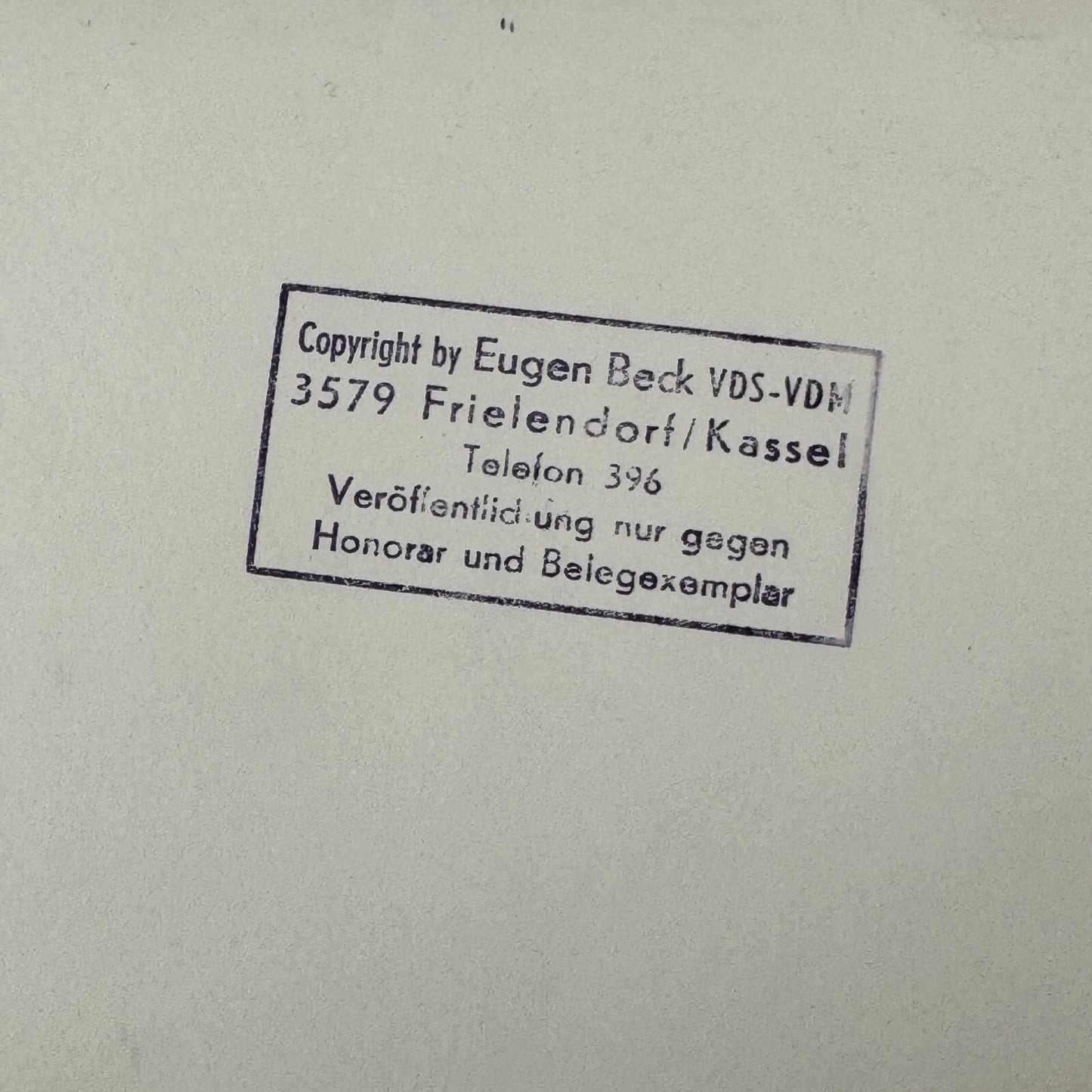 Vintage Racing Car Engine Photo Photograph Eugen Beck Photographer Stamp