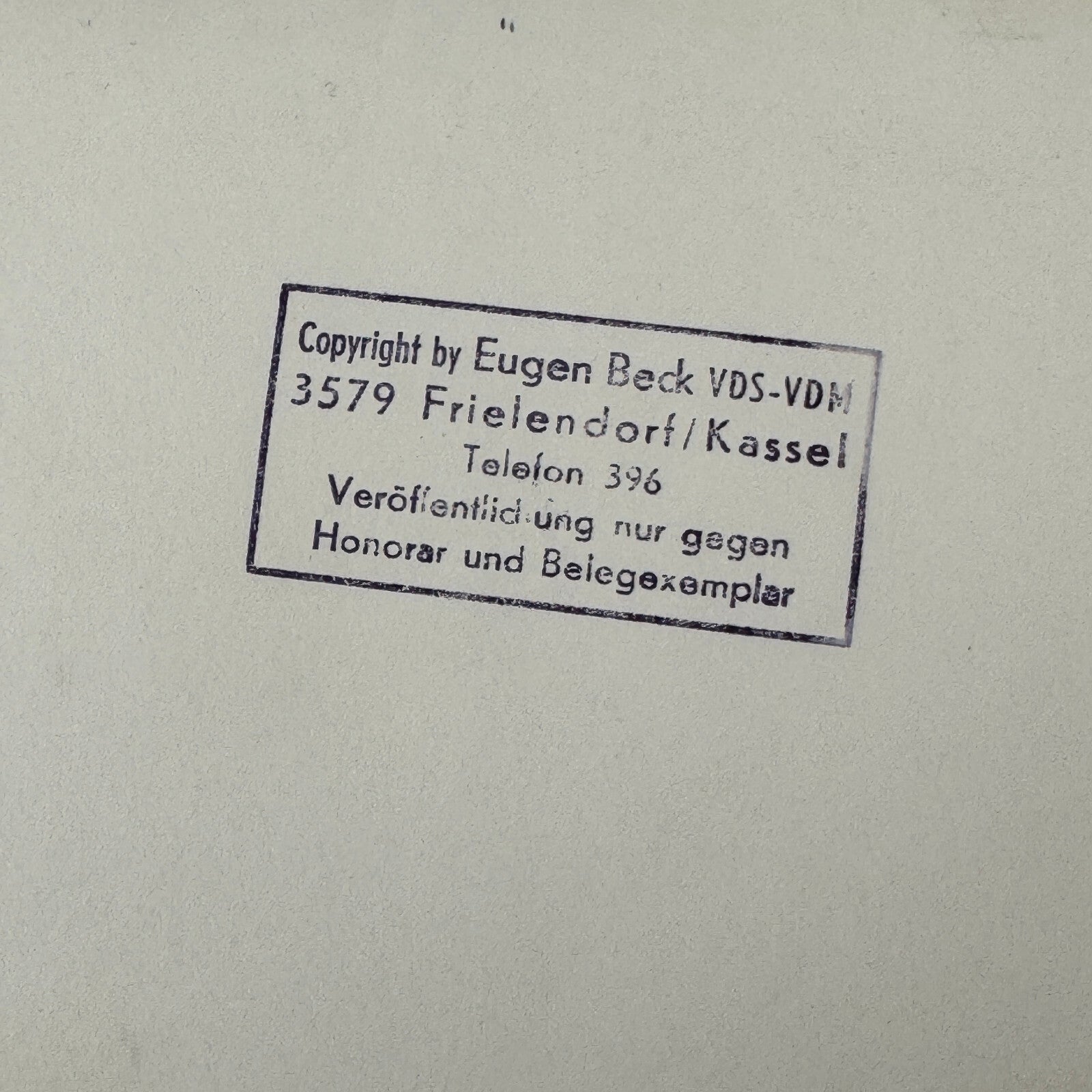 Vintage Racing Car Engine Photo Photograph Eugen Beck Photographer Stamp