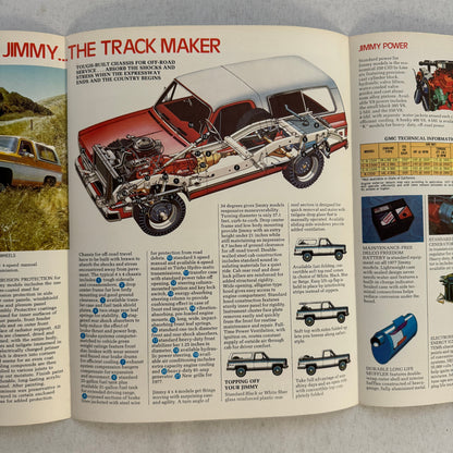 GMC Jimmy Truck Sales Brochure Catalog 4 Wheel Drive 2 Wheel Drive Vintage