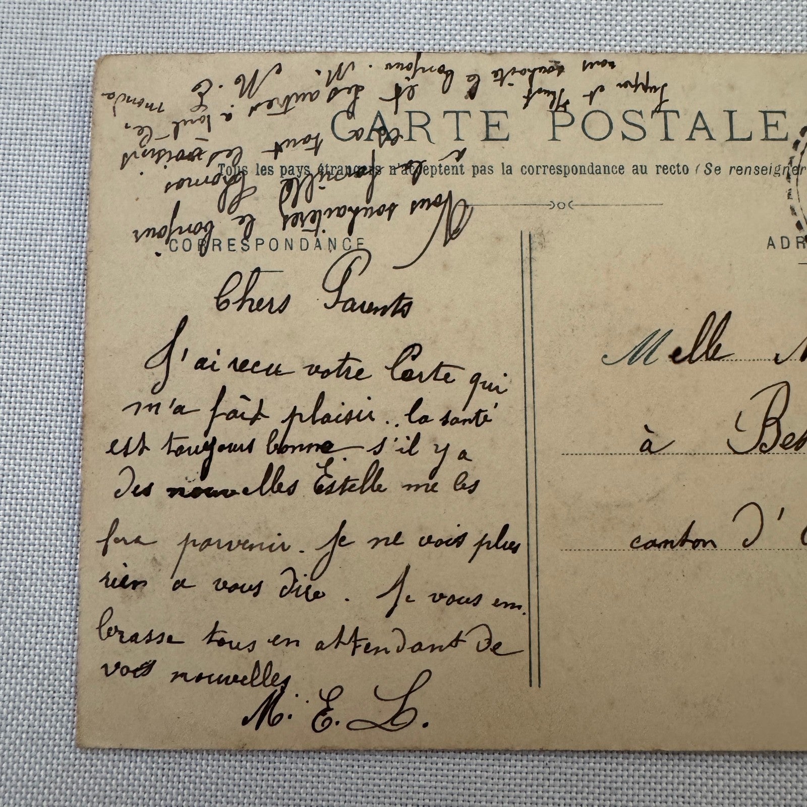 Vintage Zeppelin Airship Dirigible Postcard Post Card French Le Lebaudy