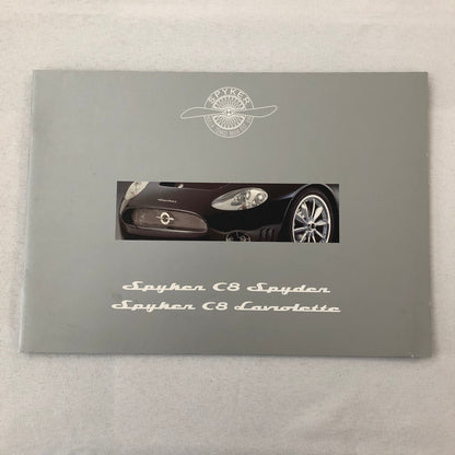 Spyker Car Sales Brochure Catalog C8 Spyder C8 Laviolette