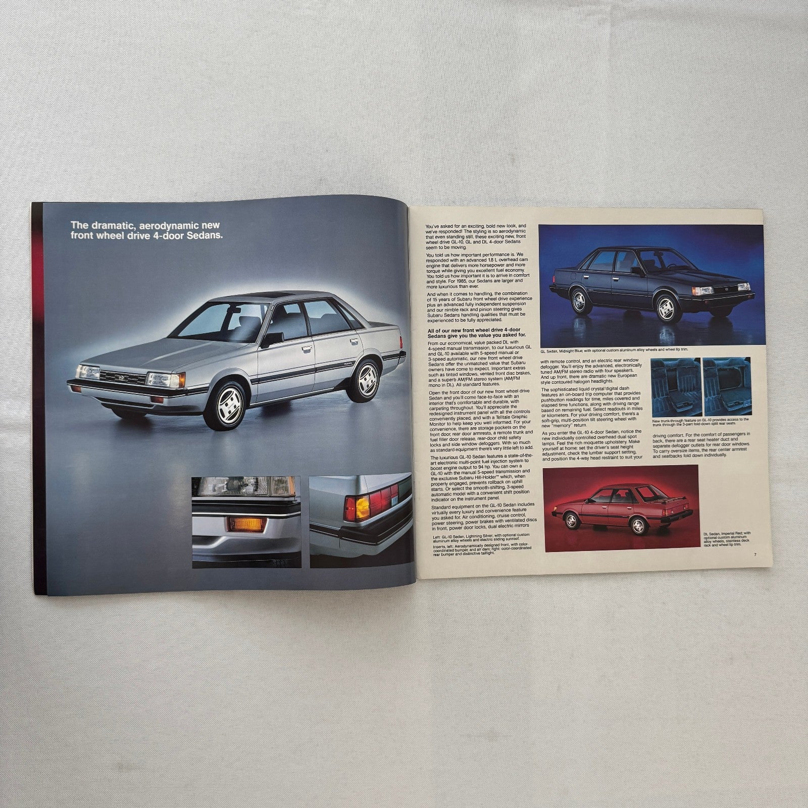 1985 Subaru Car Sales Brochure Catalog Advertising Turbo GL STD DL Wagon Brat +