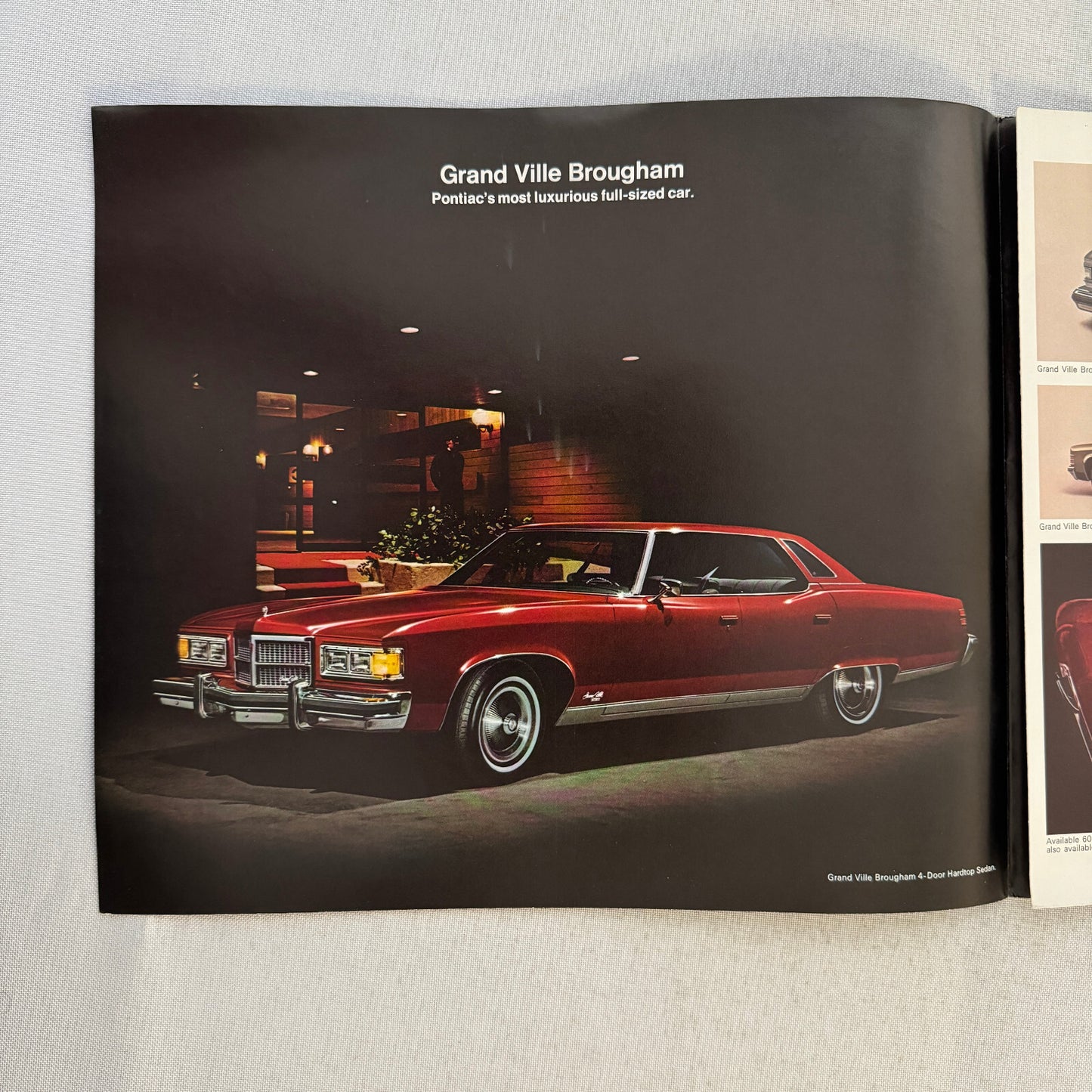 1975 Pontiac Grand Ville Brougham Catalina Bonneville Car Sales Brochure Catalog