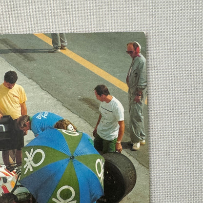 Benetton BMW Formula One F1 Racing Card Postcard Teo Fabi CZECH Text