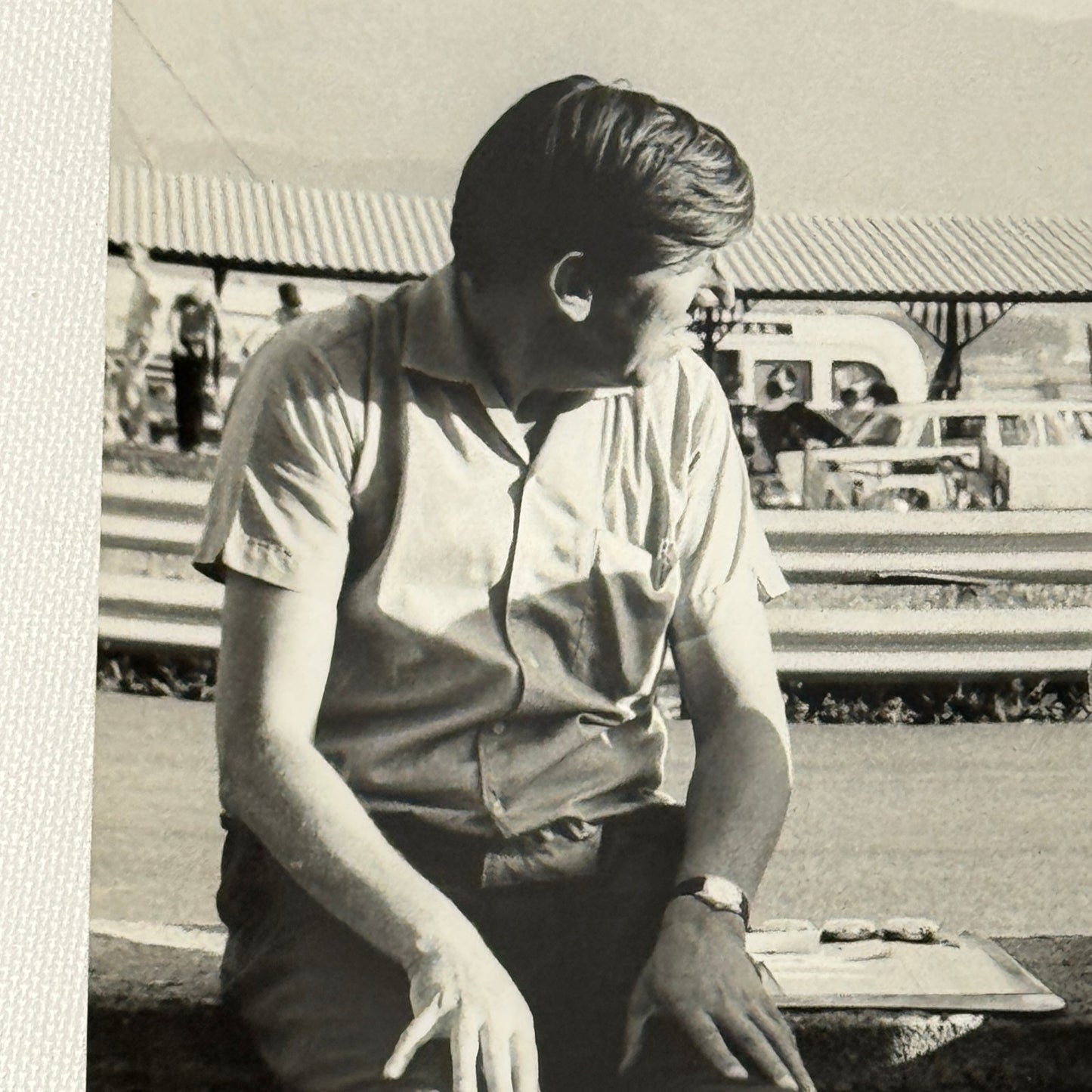 Vintage Racing Photo 1971 Austrian Grand Prix Ken Tyrrell Jackie Stewart