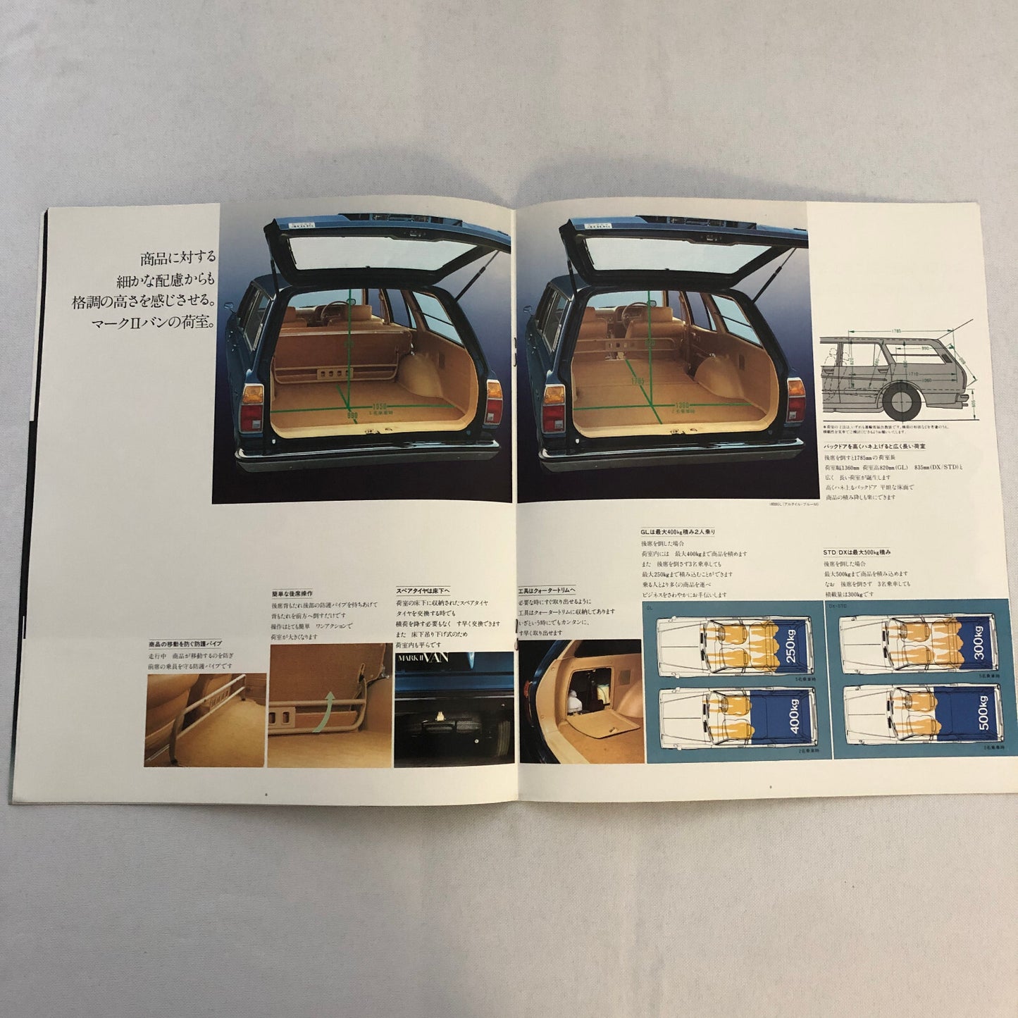 Vintage Toyota Mark II Van Station Wagon Car Sales Brochure Catalog Japanese JDM