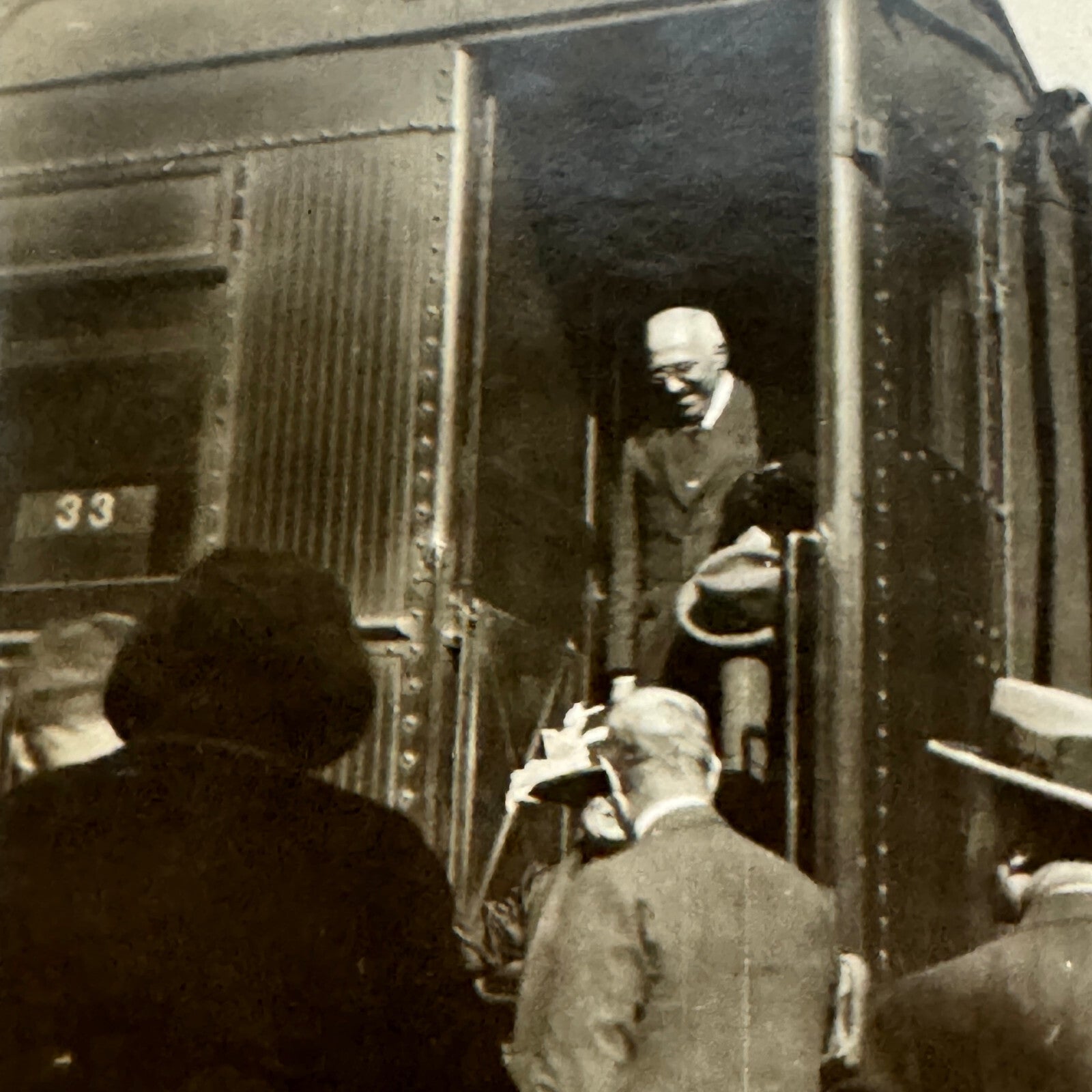 Vintage Photo Photograph Lot 5x Crowd of People around Trains