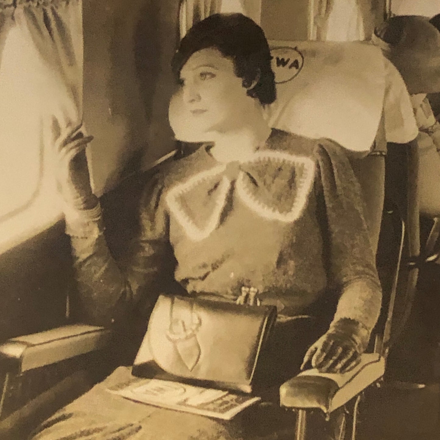 TWA Airline Airplane Passengers Smoking Plane Aircraft Vintage Photo Max Karant