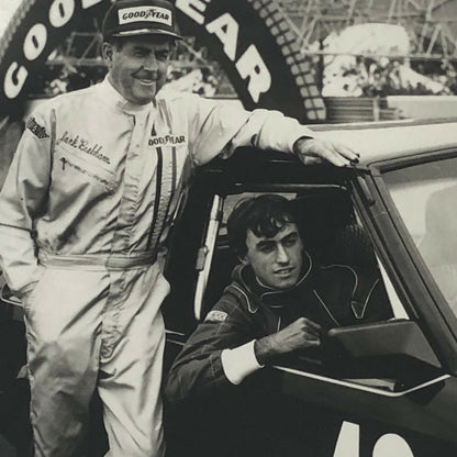 Vintage Racing Photo Photograph Jack Brabham Driver with Car 