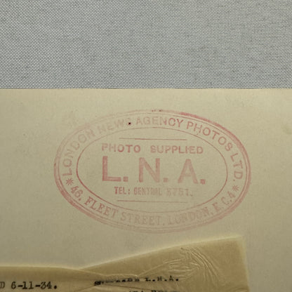 1934 Wedding Press Photo Photograph British London News Agency LNA