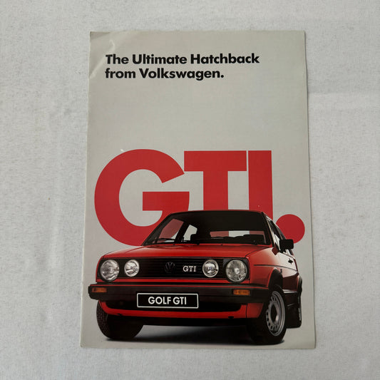 1985 Volkswagen Golf GTI Car Sales Brochure Catalog Advertising