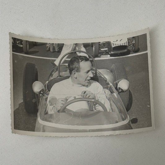 Vintage Racing Photo John Surtees Driver in Car Photograph Motorsport Print
