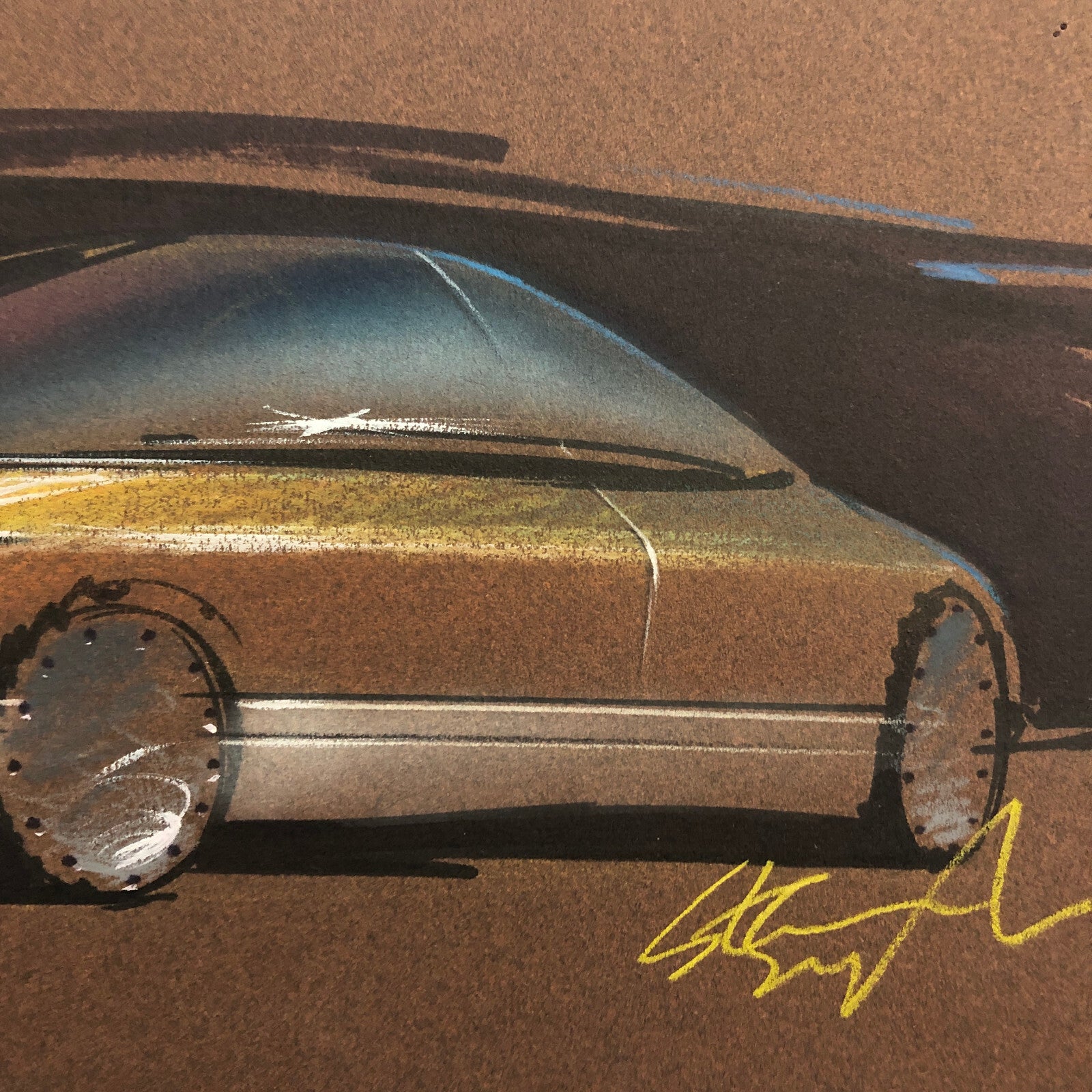 Styling Concept Automobile Design Illustration Art Drawing Sketch Vintage