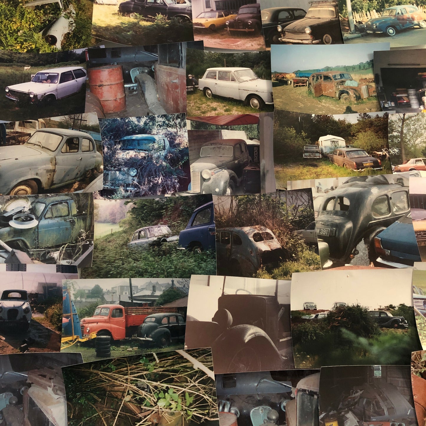 Vintage Austin Barn Find Junk Yard Car Part Photo Photograph Lot of 30