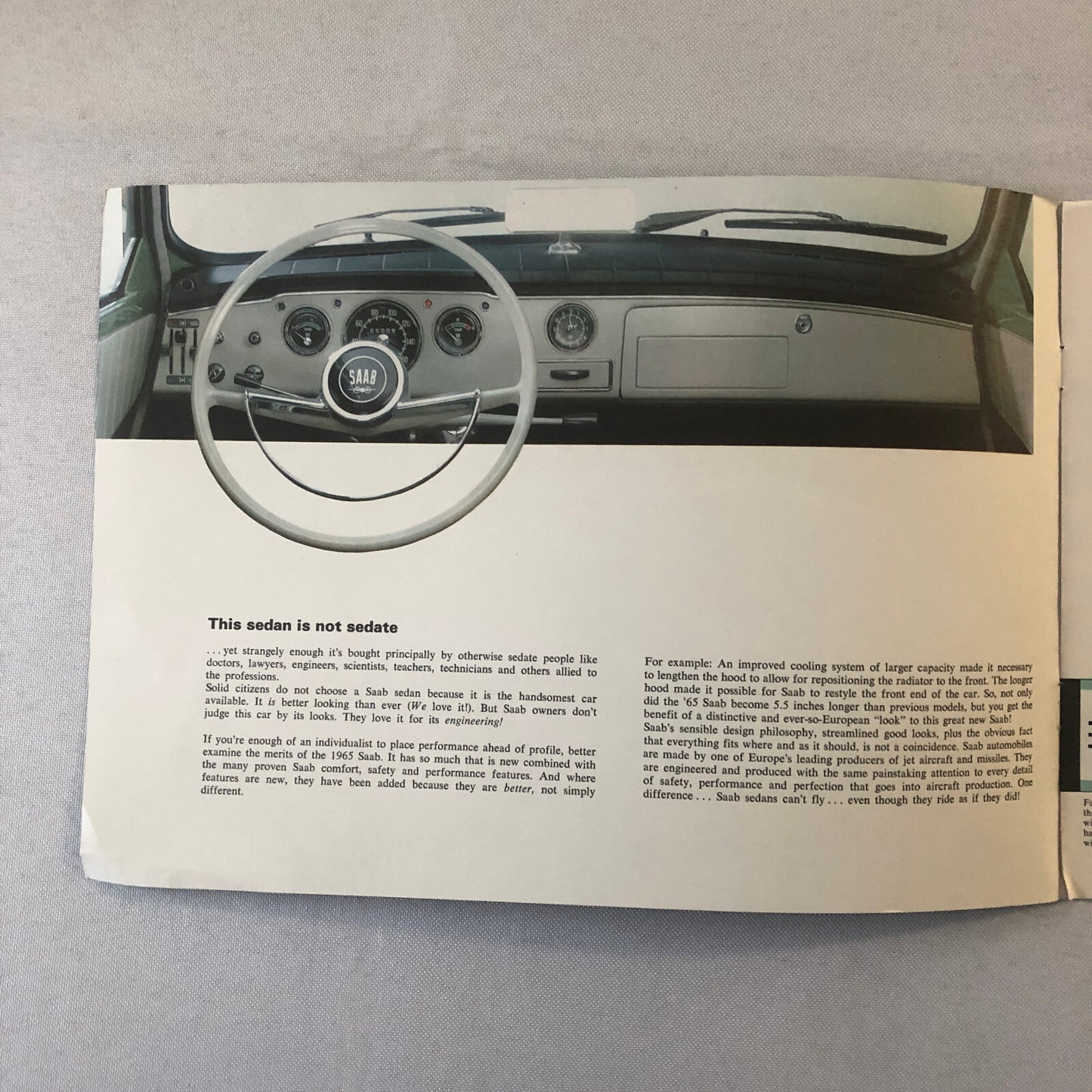 Vintage Saab Car Automobile Sales Brochure Catalog Advertising 1964 1965