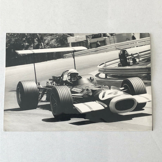 Vintage 1969 Barcelona Grand Prix Racing Photo Photograph John Surtees BRM Car