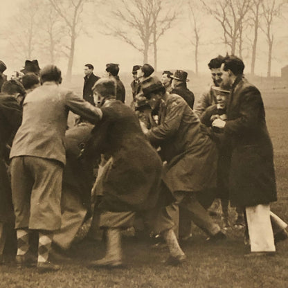 Press Photo Photograph 1932 Rugby Match London UK ? Keystone Photo Hospital Cup