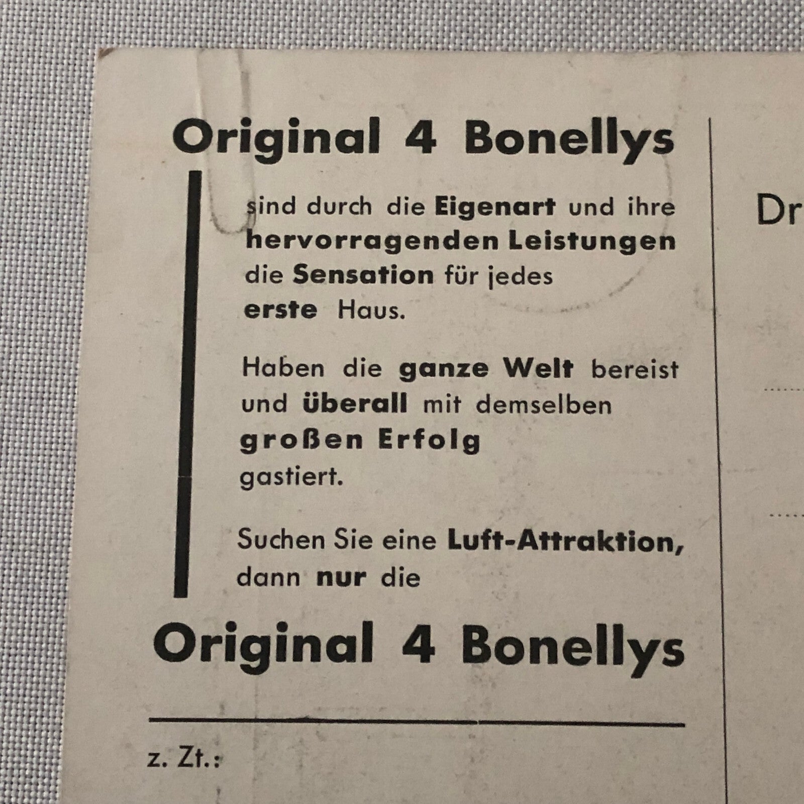 Circus Acrobat Act Postcard Post Card Vintage 4 Original Bonellys