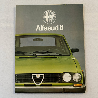 Alfa Romeo Alfasud Ti Car Sales Brochure Catalog Advertising FRENCH