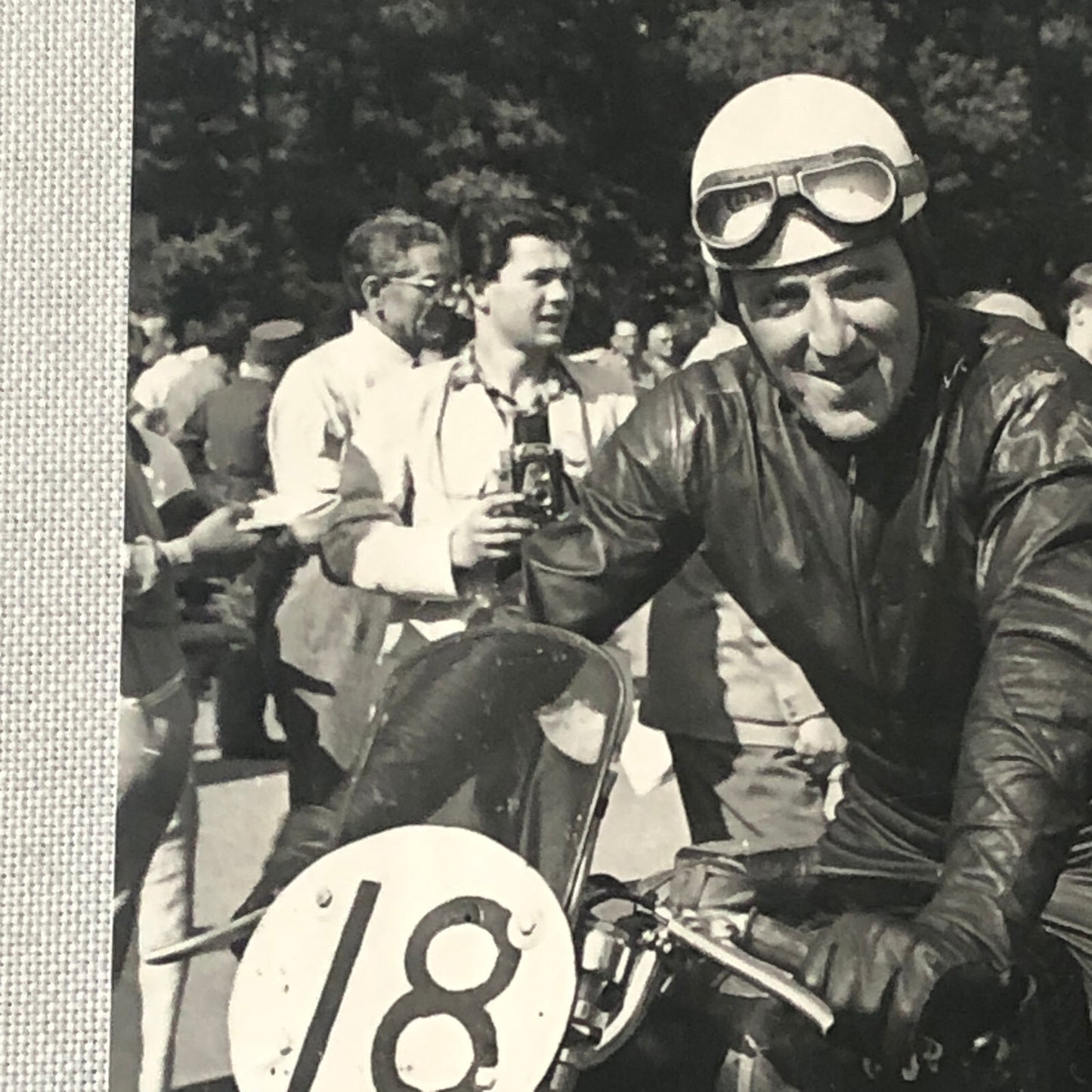 Vintage Motorcycle Racing Photo photograph Race Bike Rider