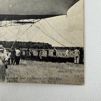 Vintage Zeppelin Airship Dirigible Postcard Post Card French