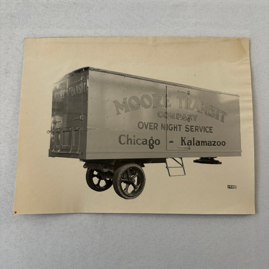 Antique Vintage Truck Trailer Factory Photo Photograph Moore Transit Company