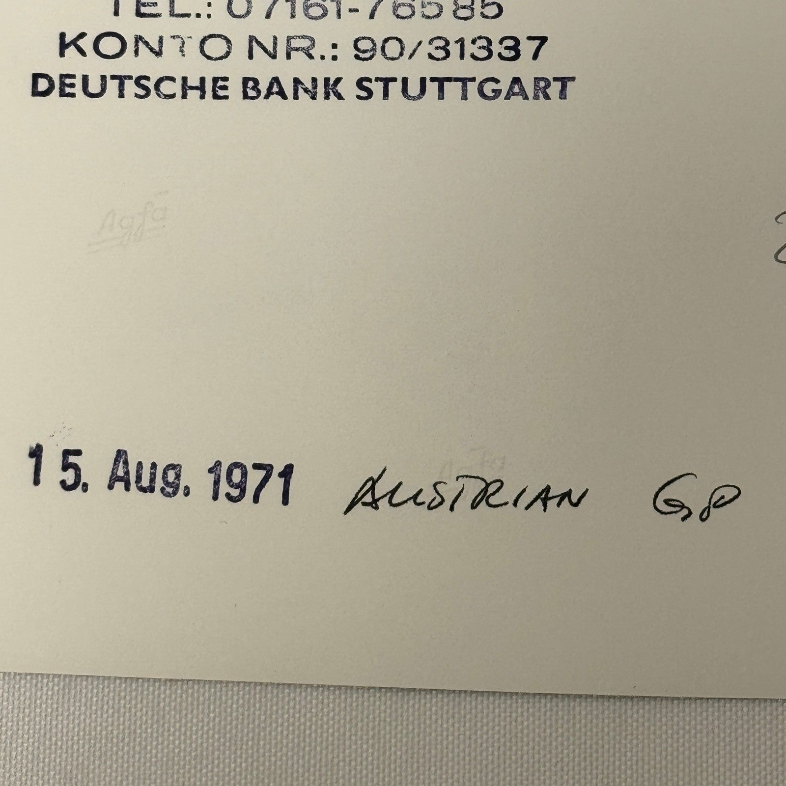 Vintage Racing Photo 1971 Austrian Grand Prix Driver Howden Ganley Motorsport