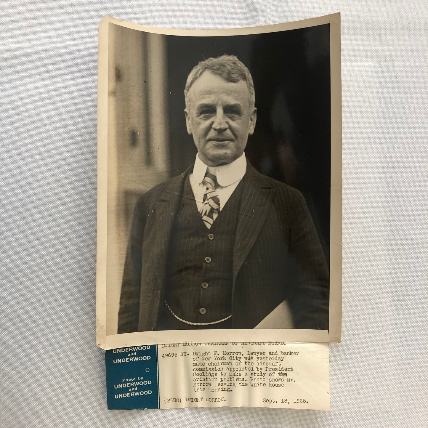 Press Photo Photograph Aircraft Commission Chairman President Calvin Coolidge