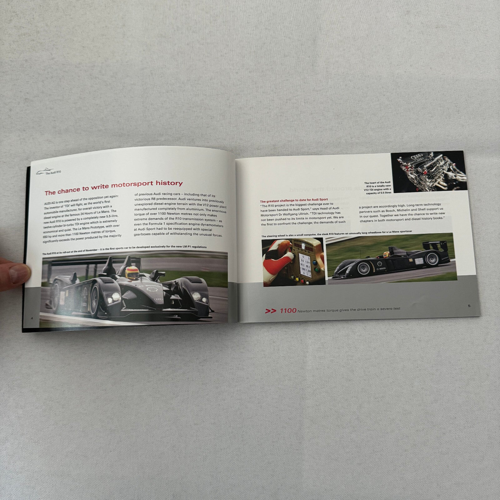 Audi R10 LeMans Racing Media Information Brochure 24 Hours of Le Mans