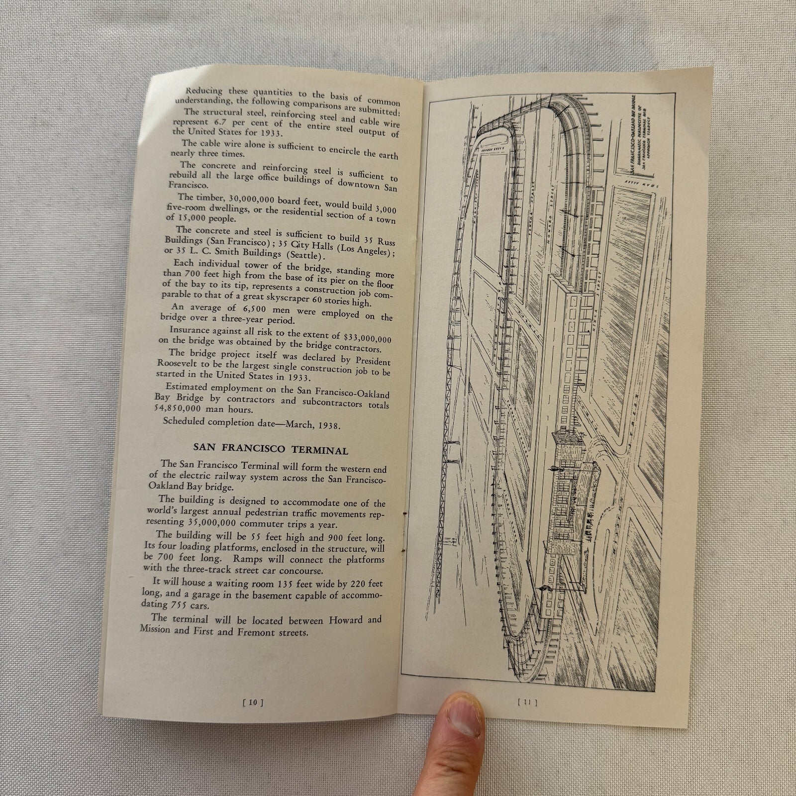 Vintage San Francisco Oakland Bay Bridge Construction Engineering Brochure