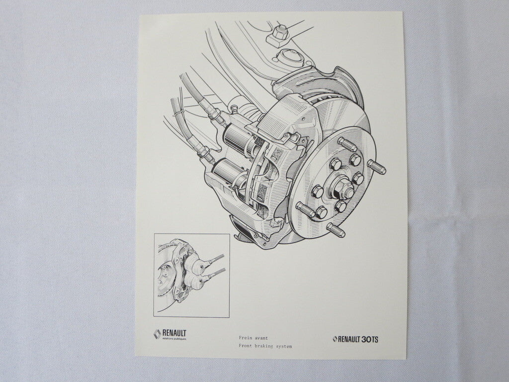 1977 Renault 30TS Press Kit Brochure Photos 30 TS Car