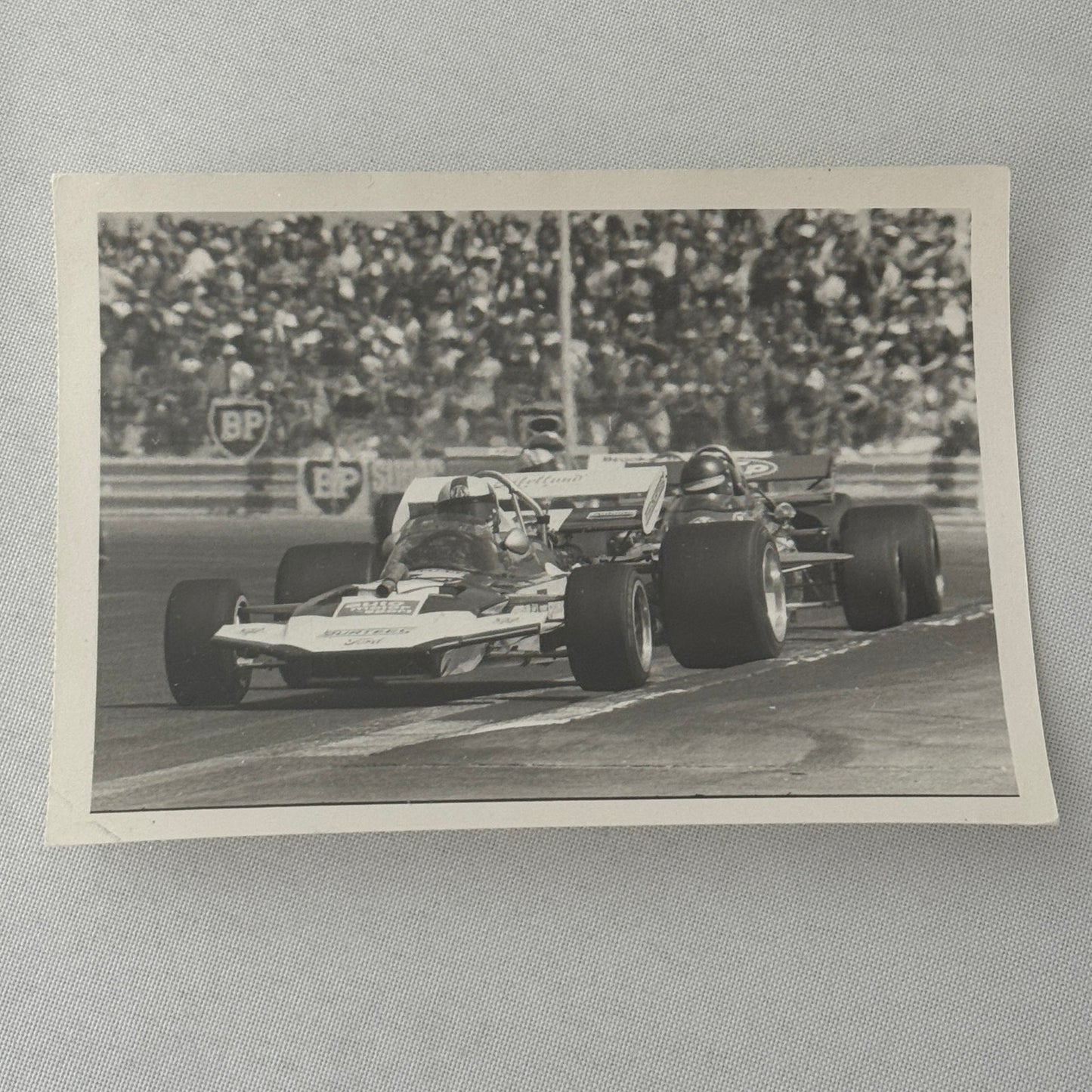 Vintage Racing Photo 1971 French Grand Prix Race Rolf Stommelen