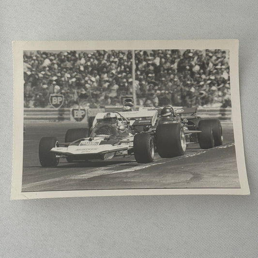 Vintage Racing Photo 1971 French Grand Prix Race Rolf Stommelen