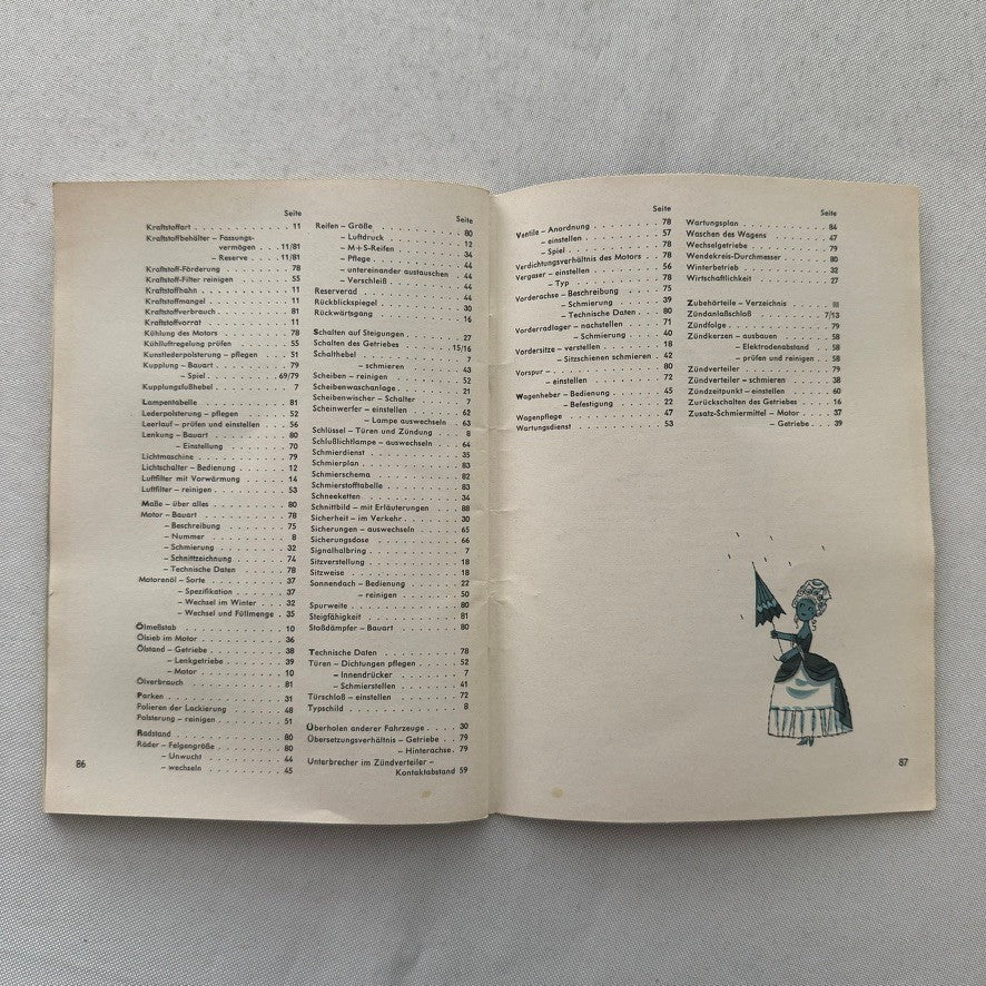 1960 Volkswagen Beetle Owners Manual Instruction Book Convertible Coupe GERMAN