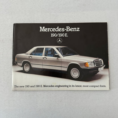 Mercedes Benz 190 and 190E Car Sales Brochure Catalog Advertising 190 E