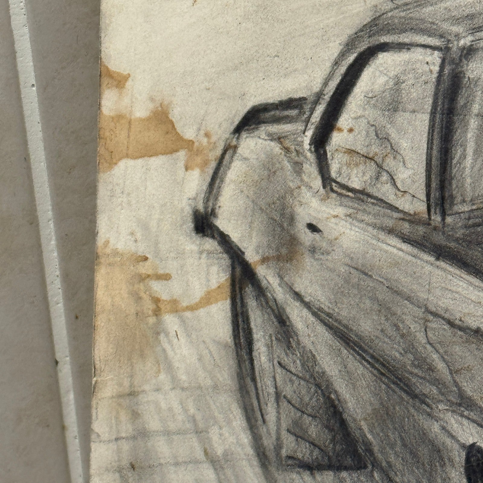 Chevrolet Camaro Vintage Car Illustration Drawing Sketch Original Art Signed