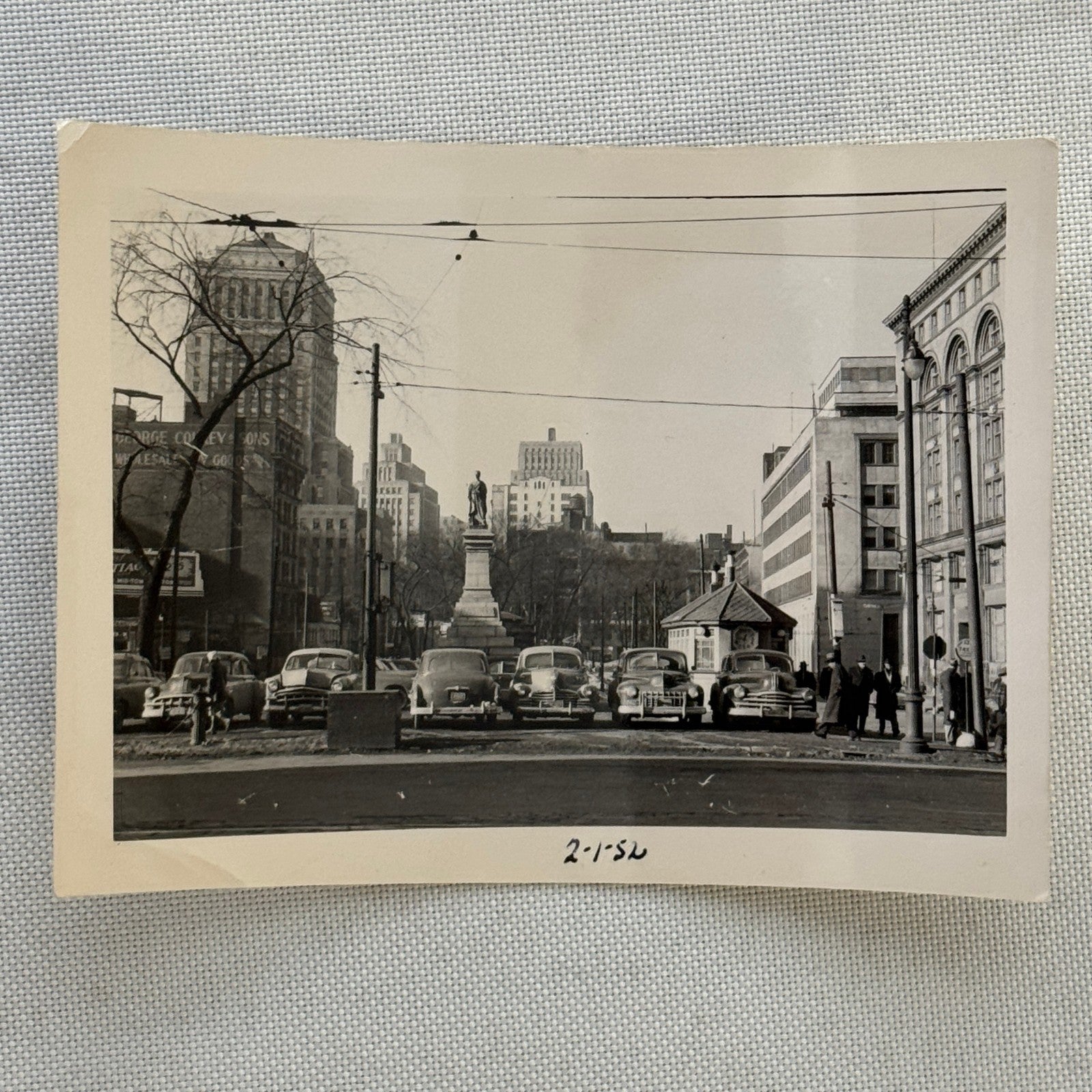 Vintage Photograph Photo Print Montreal 1952 St James Street Cars Automobile